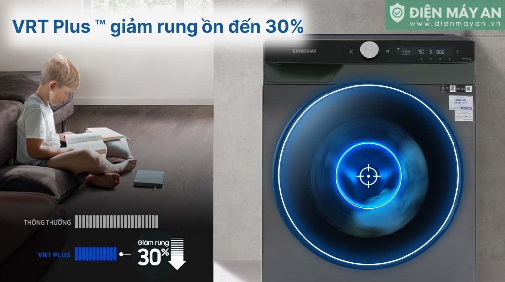 Máy Giặt Cửa Trước Samsung Inverter 10kg WW10TP44DSB/SV